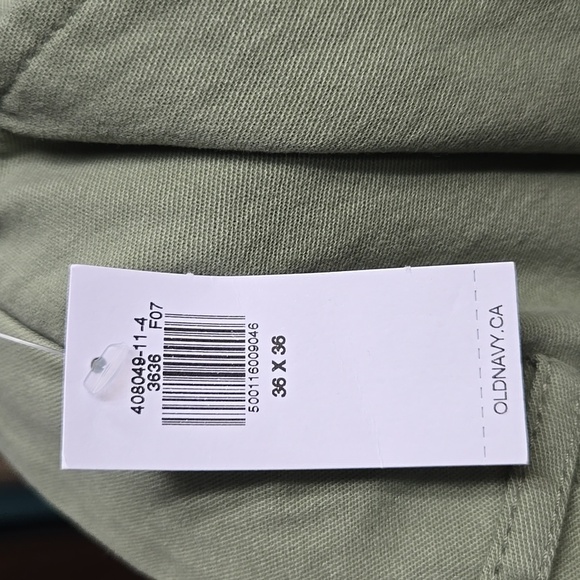 Old Navy Size 36x36 Sage Green Cotton Straight Chino Style Pants - Picture 8 of 8